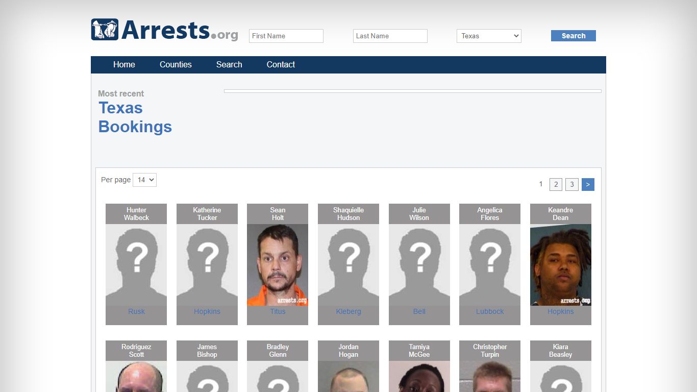 Texas Arrests and Inmate Search